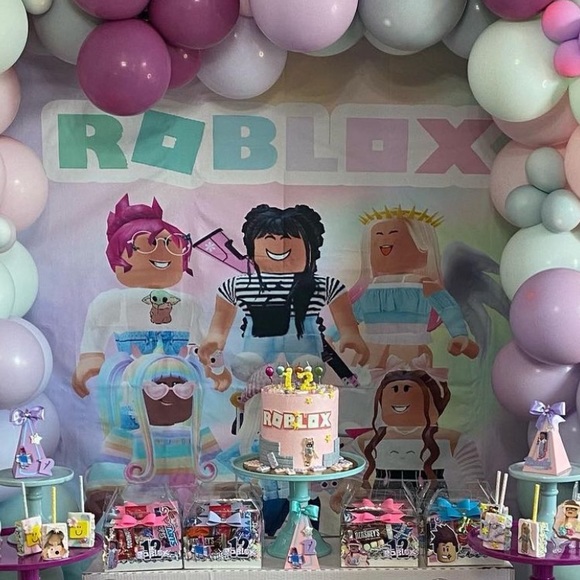Roblox backdrop 7x5ft backdrop roblox girls party - Picture 1 of 3